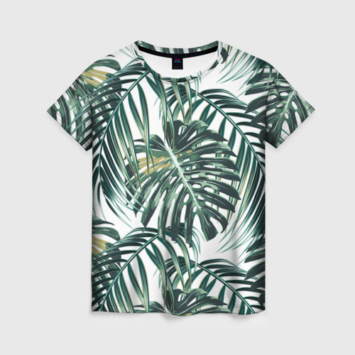Женская футболка 3D Тропики (Зелень), цвет 3D печать