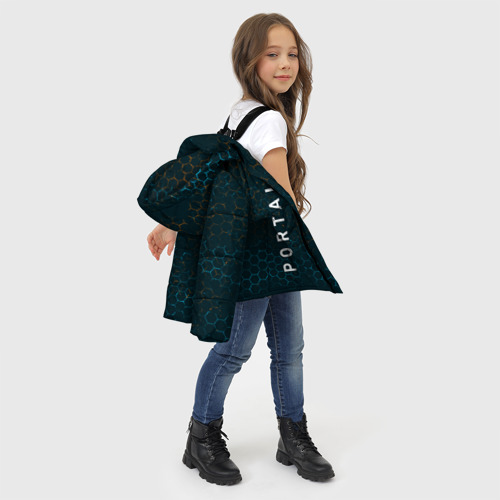 Зимняя куртка для девочек 3D Portal портал, цвет черный - фото 6