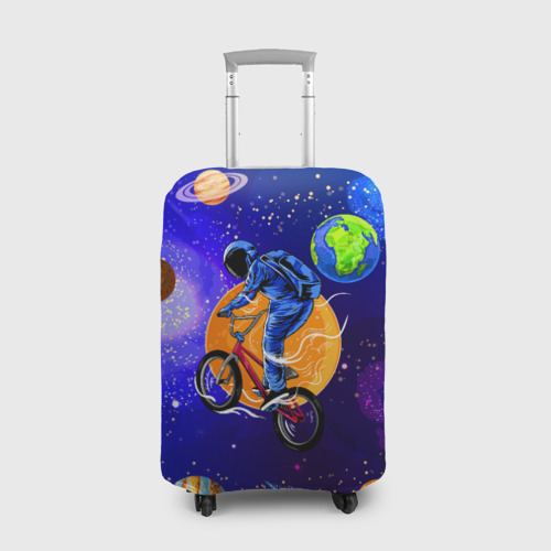 Чехол для чемодана 3D Space bicycle, цвет 3D печать