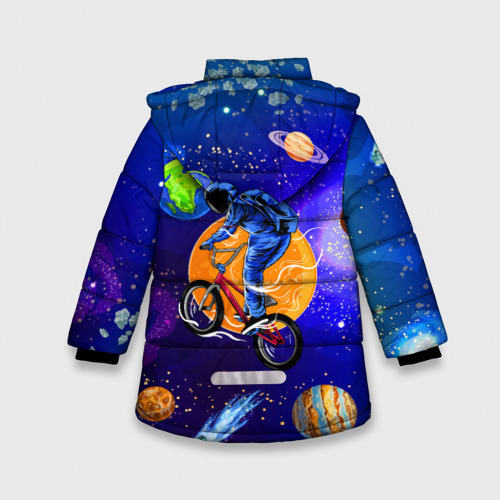 Зимняя куртка для девочек 3D Space bicycle, цвет красный - фото 2