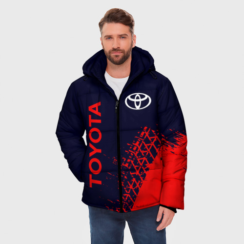Мужская зимняя куртка 3D Toyota Тойота, цвет черный - фото 3