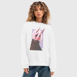 Женский свитшот oversize без начеса хлопок Zero TwoNe1t - фото 2