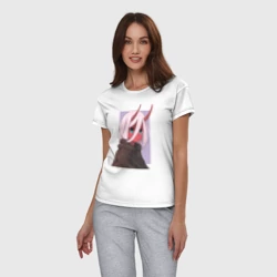 Женская пижама с белой футболкой хлопок Zero TwoNe1t - фото 2