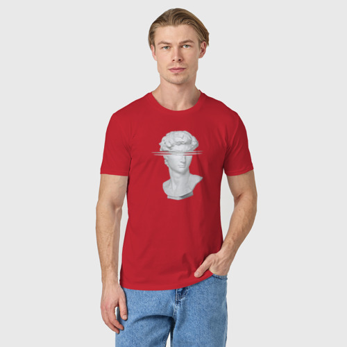 Мужская футболка хлопок Vaporwave, цвет красный - фото 3