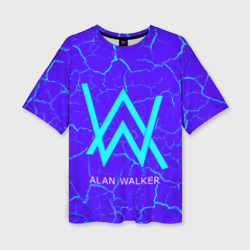 Женская футболка oversize 3D Alan Walker Алан Уокер