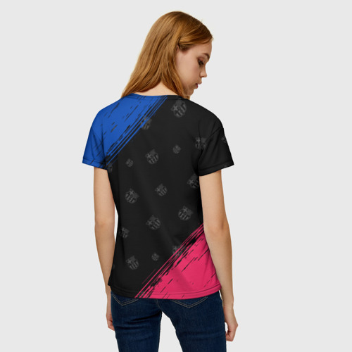 Женская футболка 3D с принтом BARCELONA / БАРСЕЛОНА, вид сзади #2