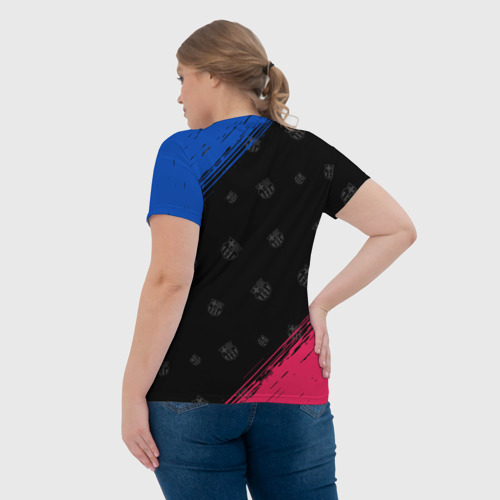 Женская футболка 3D с принтом BARCELONA / БАРСЕЛОНА, вид сзади #2