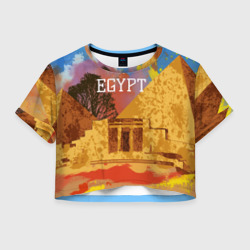 Женская футболка Crop-top 3D ЕгипетПирамида Хеопса