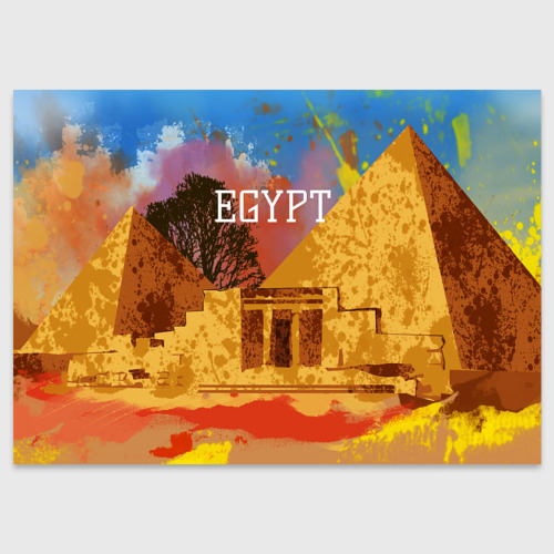 Поздравительная открытка с принтом ЕгипетПирамида Хеопса, вид спереди №1