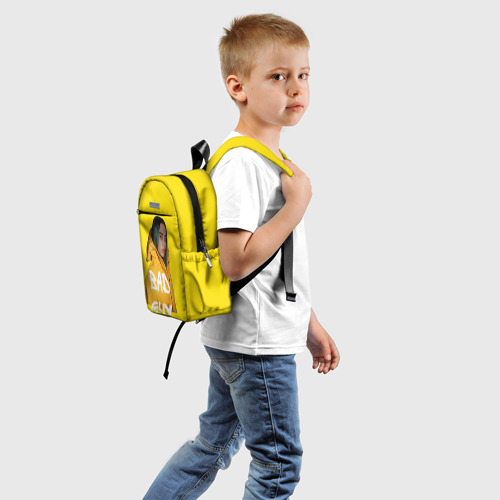 Детский рюкзак 3D с принтом Billie EilishБилли Айлиш, вид сзади #1