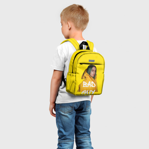 Детский рюкзак 3D с принтом Billie EilishБилли Айлиш, фото на моделе #1
