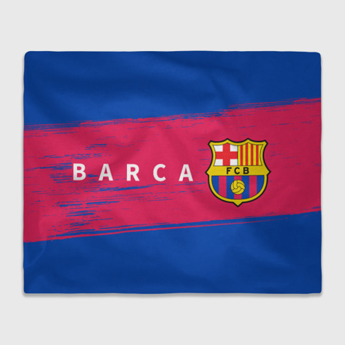 Плед 3D Barcelona shield, цвет 3D (велсофт)