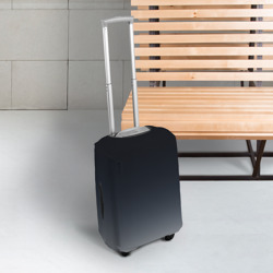 Чехол для чемодана 3D Градиент от темно серого к белому - фото 2