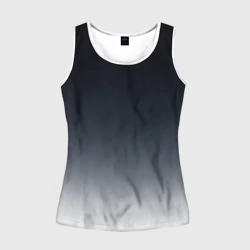 Женская майка 3D Градиент от темно серого к белому