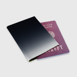 Обложка для паспорта матовая кожа Градиент от темно серого к белому - фото 2