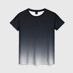 Женская футболка 3D Градиент от темно серого к белому