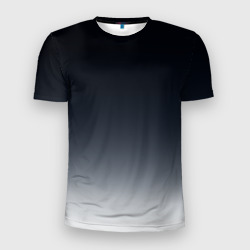 Мужская футболка 3D Slim Градиент от темно серого к белому