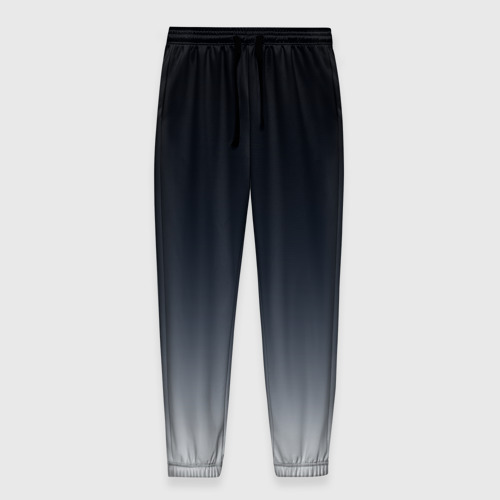 Мужские брюки с принтом Градиент от темно серого к белому, вид спереди №1