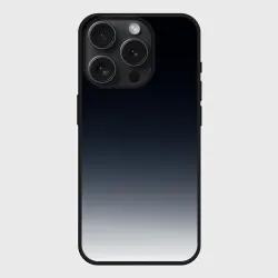 Чехол силиконовый для Apple iPhone 15 Pro матовый Градиент от темно серого к белому