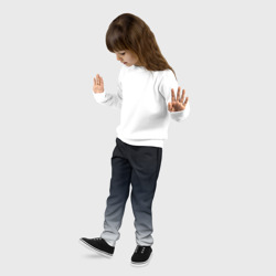Детские брюки 3D Градиент от темно серого к белому - фото 2