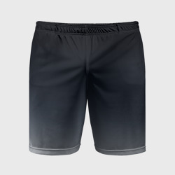Мужские шорты спортивные Градиент от темно серого к белому