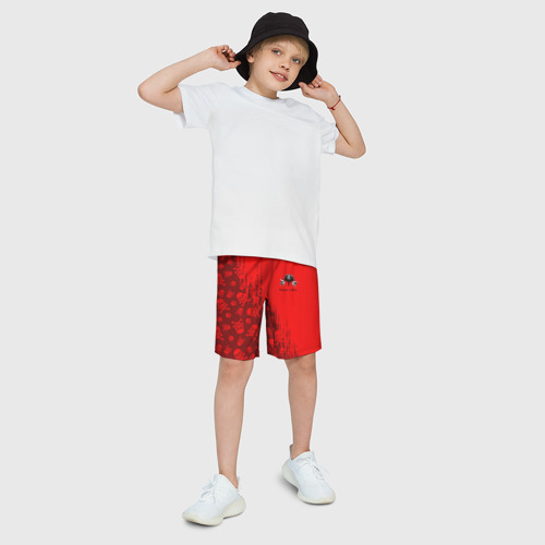 Детские спортивные шорты 3D с принтом КОРОЛЬ И ШУТ, фото на моделе #1