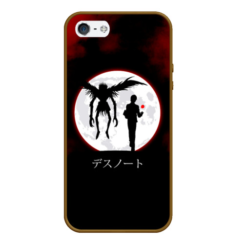 Чехол для iPhone 5/5S матовый Together Death Note, цвет коричневый