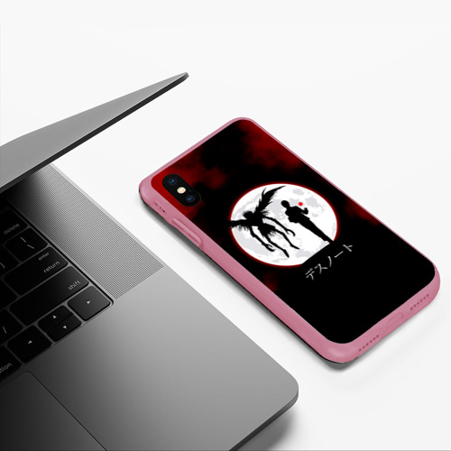 Чехол для iPhone XS Max матовый Together Death Note, цвет малиновый - фото 5