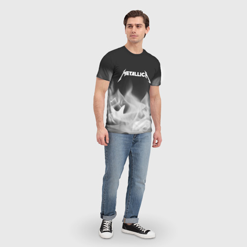 Мужская футболка 3D с принтом METALLICA / МЕТАЛЛИКА, вид сбоку #3