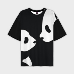 Мужская футболка oversize 3D Panda