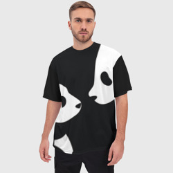 Мужская футболка oversize 3D Panda - фото 2