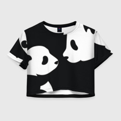 Женская футболка Crop-top 3D Panda