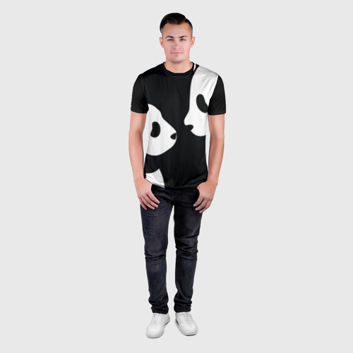 Мужская футболка 3D Slim Panda, цвет 3D печать - фото 4
