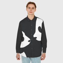 Мужская рубашка oversize 3D Panda - фото 2