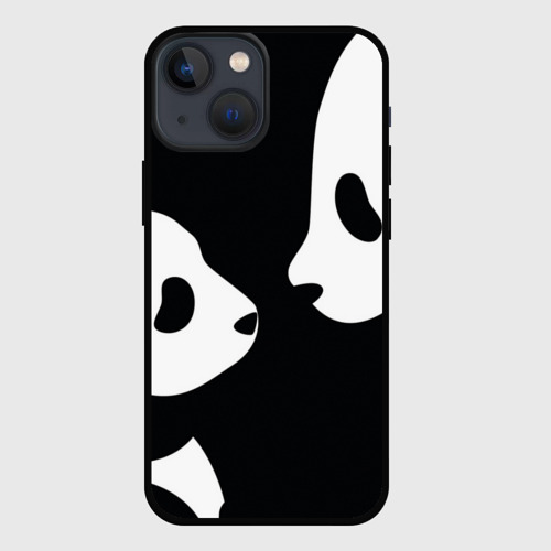 Чехол для iPhone 13 mini с принтом Panda, вид спереди #2