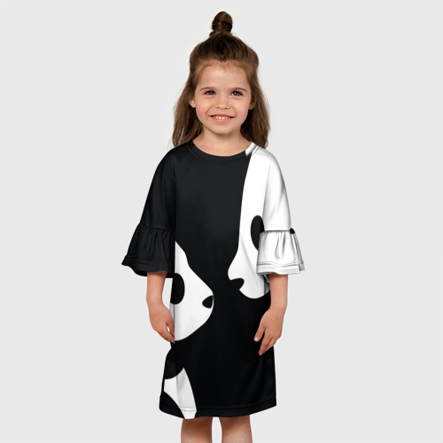 Детское платье 3D с принтом Panda, вид сбоку #3