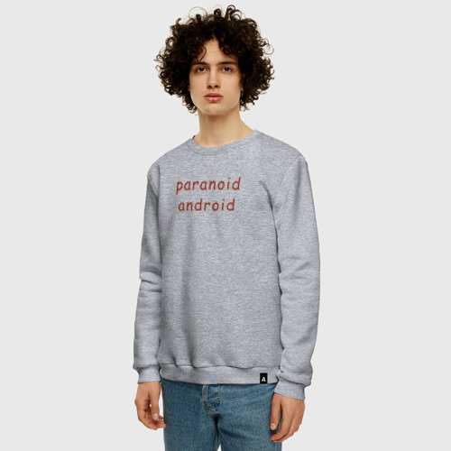 Мужской свитшот хлопок Radiohead paranoid android, цвет меланж - фото 3