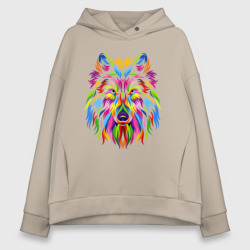 Женское худи Oversize хлопок Wolf