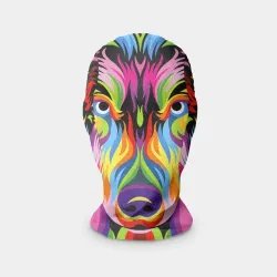 Маска карнавальная 3D Neon wolf - art