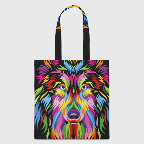 Шоппер 3D Neon wolf - art - фото 2