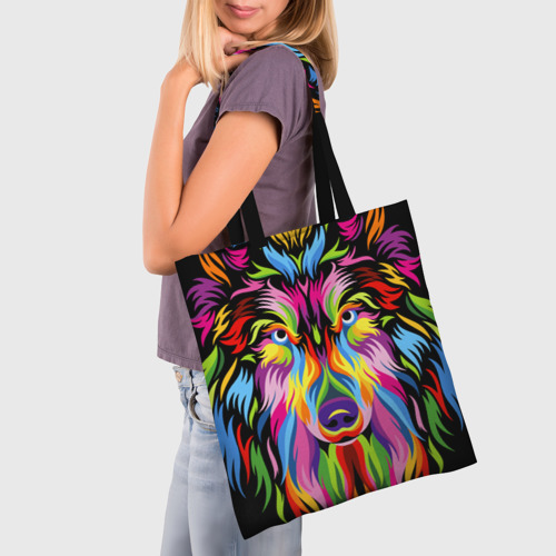 Шоппер 3D Neon wolf - art - фото 3