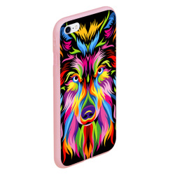 Чехол для iPhone 6/6S матовый Neon wolf - art - фото 2