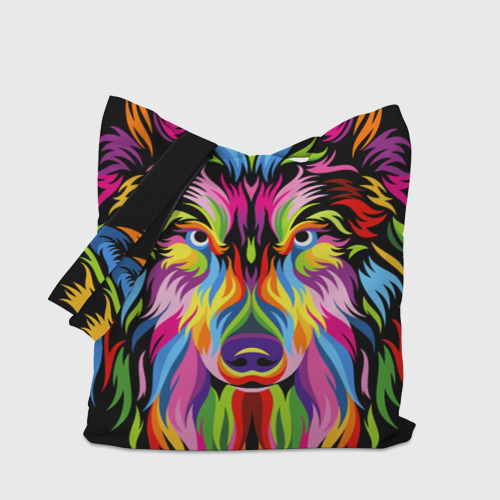 Шоппер 3D Neon wolf - art - фото 4