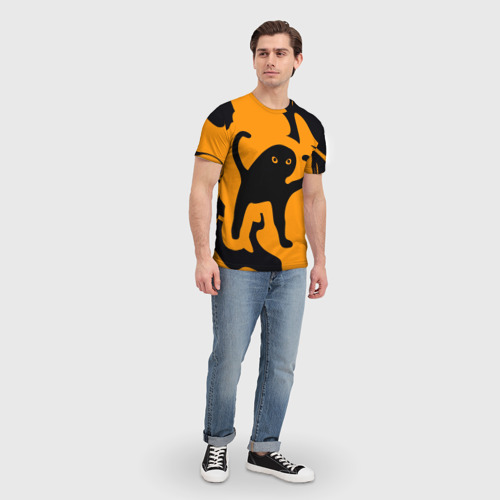 Мужская футболка 3D Кот - мем, цвет 3D печать - фото 5