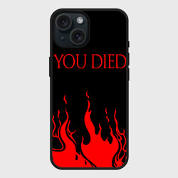 Чехол силиконовый для Apple iPhone 15 матовый You died