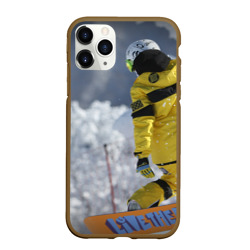 Чехол для iPhone 11 Pro Max матовый Сноубордист