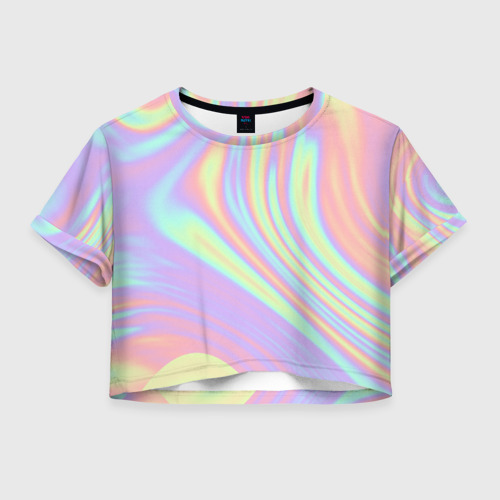 Женская футболка Crop-top 3D Vaporwave, цвет 3D печать