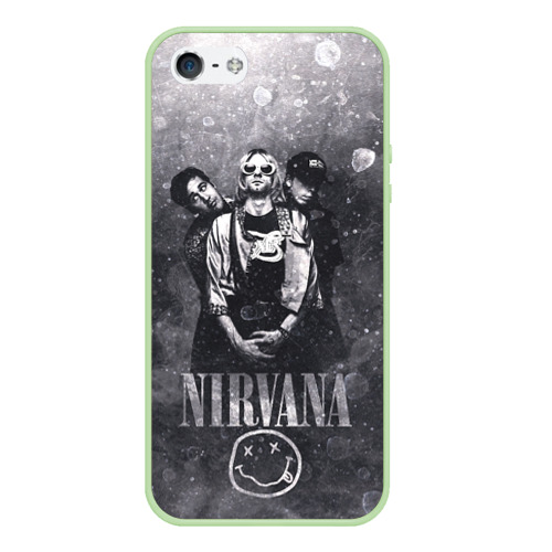 Чехол для iPhone 5/5S матовый Nirvana, цвет салатовый