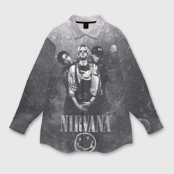 Мужская рубашка oversize 3D Nirvana