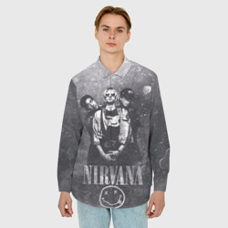 Мужская рубашка oversize 3D Nirvana - фото 2